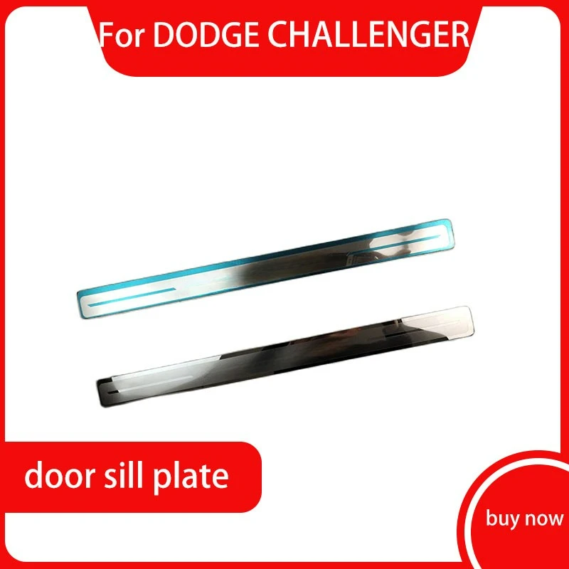 

for DODGE CHALLENGER Door Sill Scuff Plate Cover Trim Stainless Steel Threshold Pedal Styling Protect Car Accessories 2009-2024
