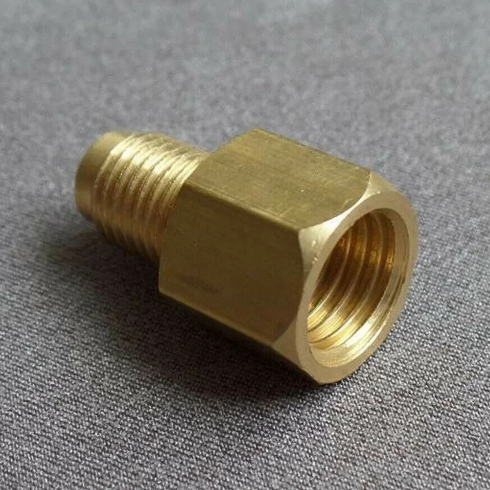 R12 To R134a Adapter With 1/4 Female 1/2 Male ACME High Quality Brass Material Durable Construction Easy Installation