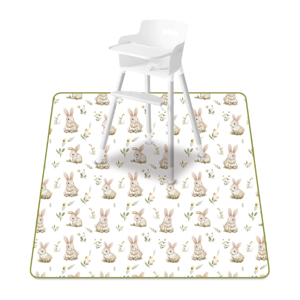 Elinfant 1 Pc Baby High Chair Splat Mat Portable Baby Dining Chair Mat Waterproof Spill Mat Anti-Slip Floor Protector Splash Mat