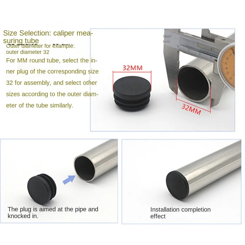 plastic Chair Leg Caps Non-slip Silent Round Table Foot Dust Cover Floor Protector Pads Pipe Plugs Furniture Feet 13/40MM chair leg caps chair leg protector furniture foot protector furniture leg pads furniture foot pads furniture leg caps pipe plugs rubber furniture feet pads furniture feet
