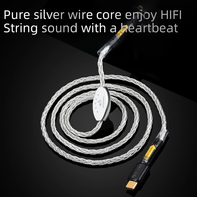 HIFI blesk na USB pokud by OTG kabel vysoký kvalita čistý stříbro otg typec aduio kabel pro telefon a DAC hudební měřici zařízení