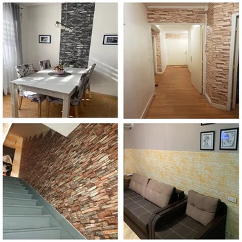 70 سنتيمتر x 1/2/3/5/10 متر الطوب نمط الجدار ملصق الديكور بولي كلوريد الفينيل ثلاثية الأبعاد خلفية ملصق جداري مقاوم للماء لغرفة الأطفال غرفة نوم المنزل - Image 6