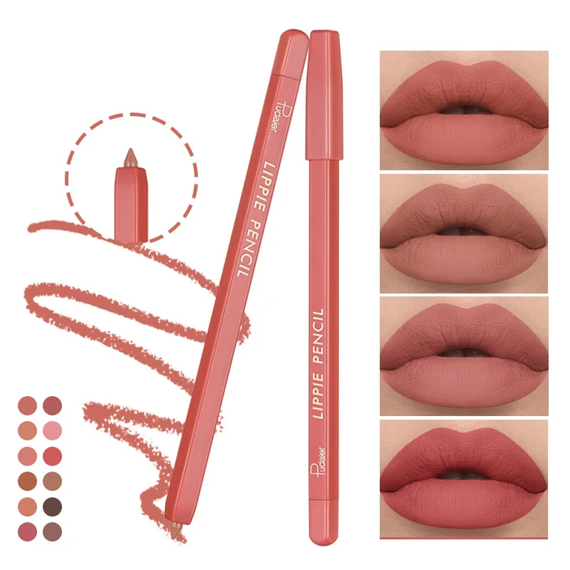 

Pudaier lipstick pen waterproof non stick cup matte lipliner line pencil