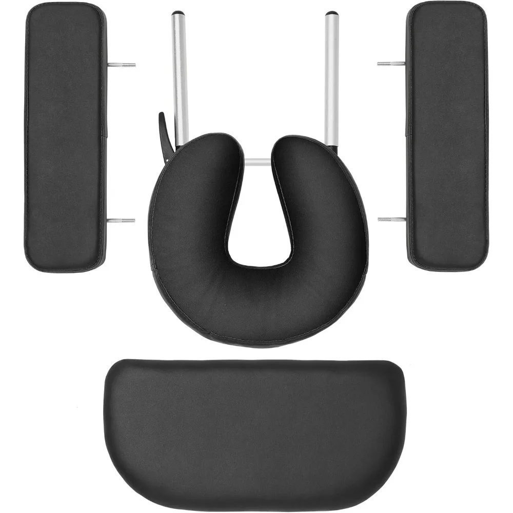 Saloniture Professional Portable Lightweight Bi-Fold Memory Foam Massage Table with Reiki Panels-includes Headrest
