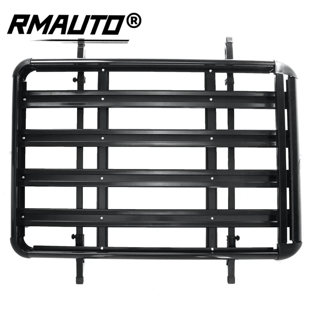 UNIVERSAL CAR ROOF RACK BASKET TRAY LUGGAGE CARGO CARRIER ALUMINIUM SILVER