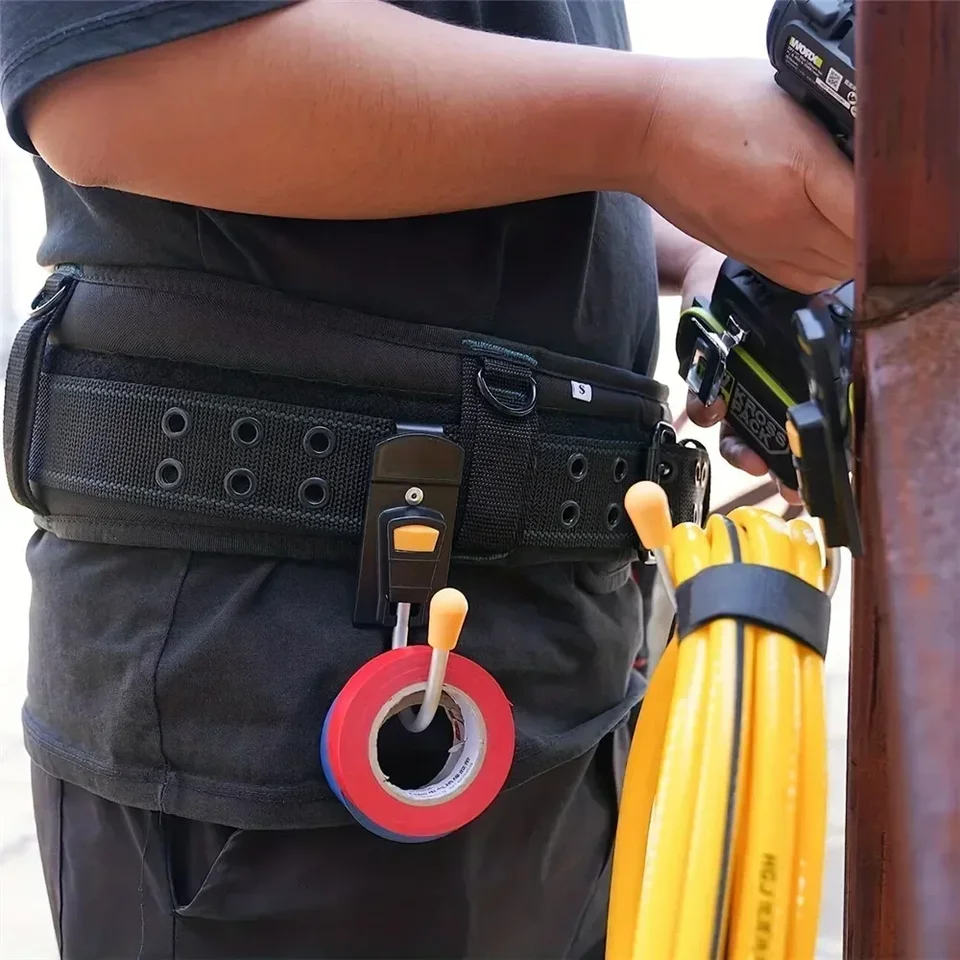 Gancio Per Cintura Portautensili – Clip In Metallo E PP Con Sgancio Rapido, Per Elettricisti E Idraulici