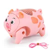 Electric LED Lighting Musical Pig Animal with Leash Walking Toy Kids Xmas Gift Electronics Robot Gifts Children Birthday Present 6