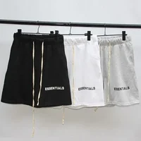 FOG Double Line Essential Shorts Pure Cotton Drawstring American High Street Tide Brand Men Women Casual Loose Five-point Pants 1
