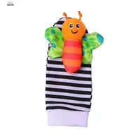 Baby Infant Rattle Socks Wrist band Toys Insect Cartoon Animal Comforting Plush Toy 3-6 to 12 Months Girl Boy Learning Toy 6