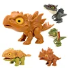 Finger Dinosaur Stegosaurus Tyrannosaurus Model Toys for Kids Creative Mini Dinosaur Interactive Toy Children Boys Birthday Gift 1