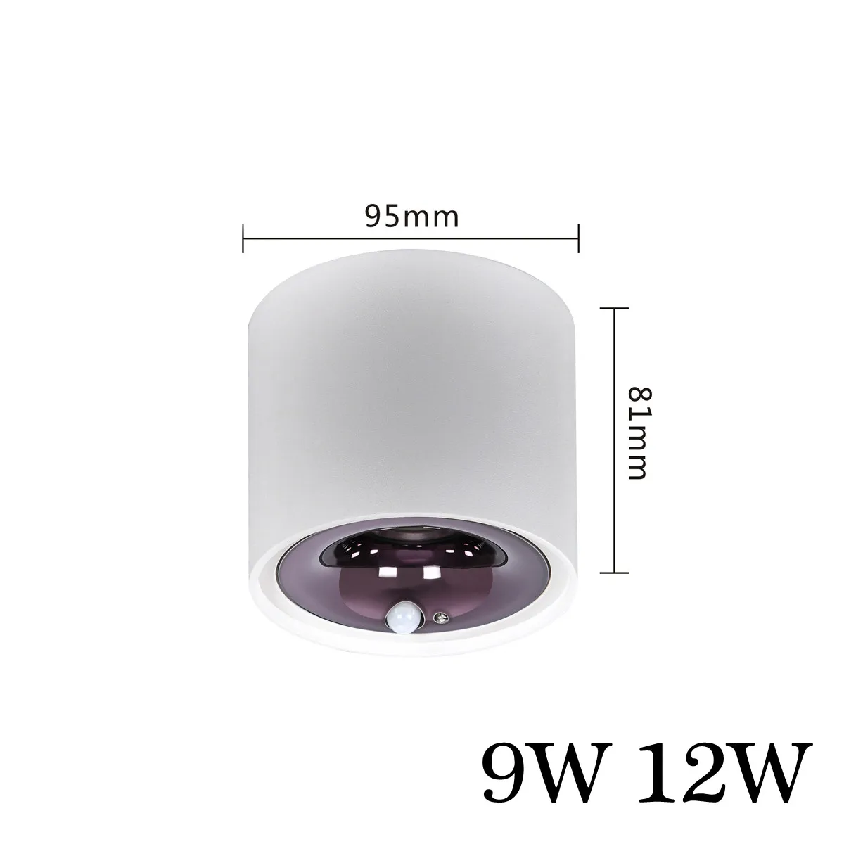 Sensor light Downlight Human Sensing Spotlight 9W 12W 85-265V Anti-glare Surface Mount for hallway/balcony