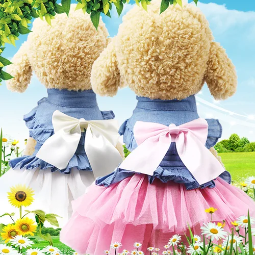 강아지용 작은 포메라니안 소녀 소년 드레스, 작은 강아지 고양이 치와와 럭셔리 패션 강아지 의류, 애완 동물 제품 2