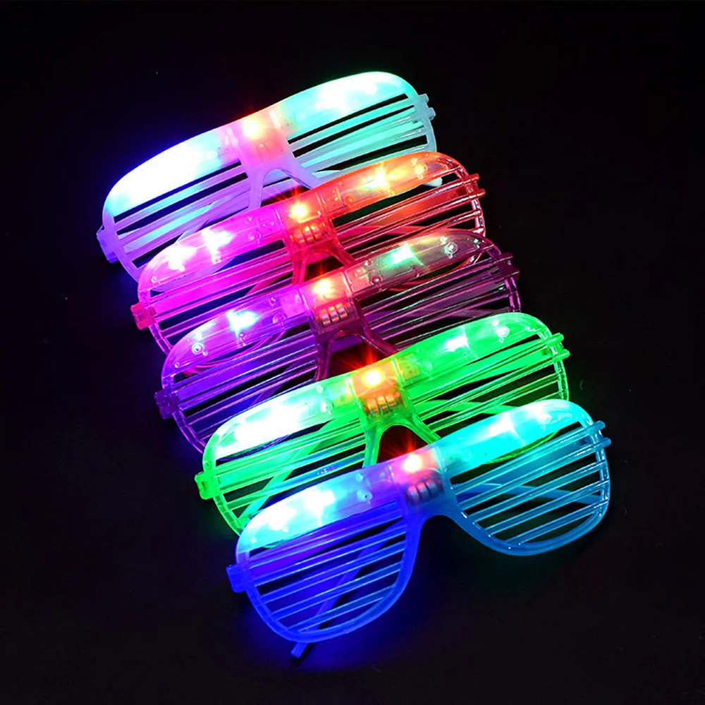 

Supplies Neon Party Sunglasses 6 Color Flashing Glasses Glow Sticks Glasses Shutter Shades Glasses LED Glasses Light up Glasses