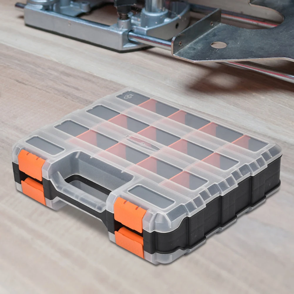 양면 도구 상자 정리함 도구 보관 상자 다기능 휴대용 도구 상자 나사, 너트, 소형 부품용 도구 상자 컨테이너