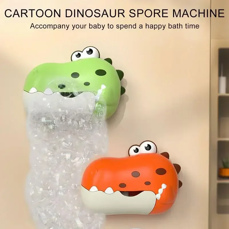 Baby Bath Toys for Kids Music Dinosaur Bubble Machine Bath Toys Bathtub Soap Automatic Bubble Maker Toys Baby Bathroom Toy