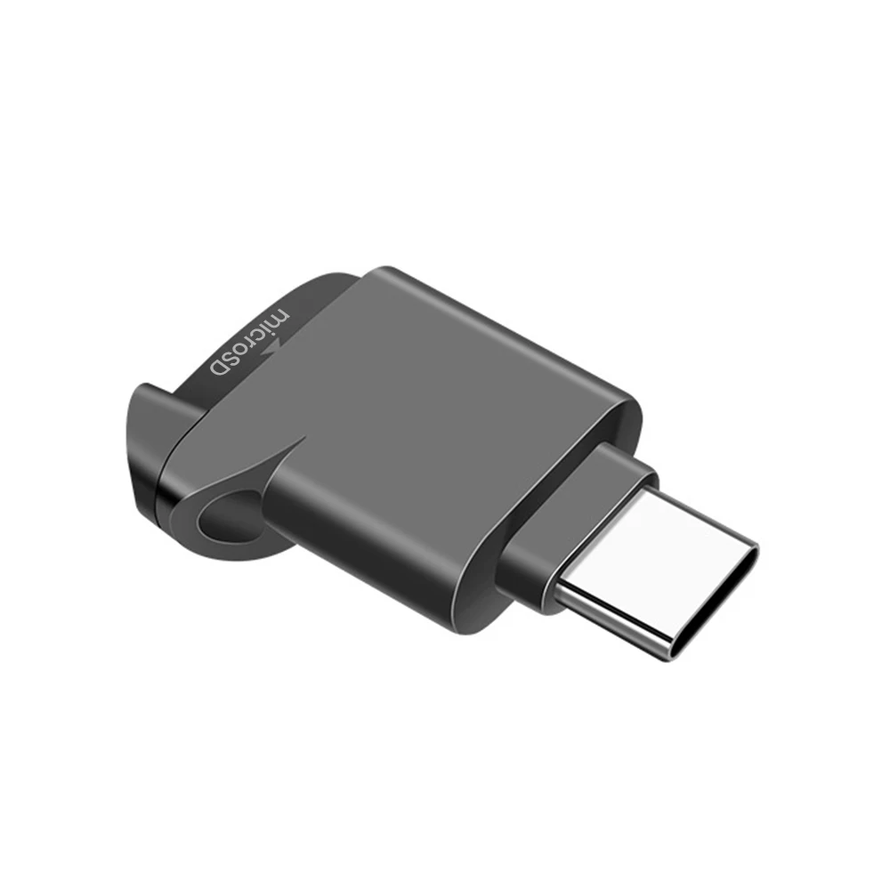 Lector de tarjetas Mini TF tipo C 2,0, almacenamiento externo, estiramiento negro para Memory Stick USB C 2,0 para Iphone 17 16, Mini lector de tarjetas TF