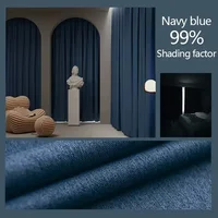 20-30% Sound Insulation Fully Blackout Curtains for Living Dining Room Bedroom Double Sided Linen Cotton Sunshade Customize 2