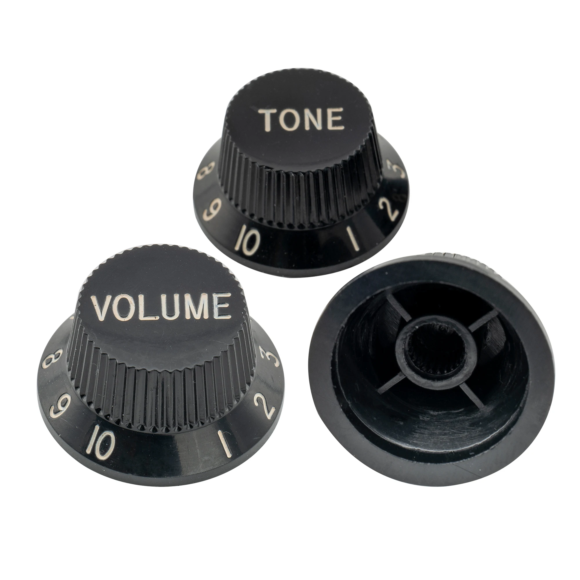 Musiclily Pro Inch Size Fine 24 Splines Gitarren-Tone-Lautstärkeregler für USA Made ST Style E-Gitarre (Set mit 2T1V) – Detail 19
