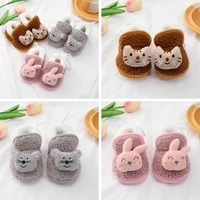 Warm Plush Baby Slippers Autumn Winter Toddler Floor Sock Shoes Boy Girl Children Soft Anti-slip Walking Shoes Indoor Kids Shoes 6