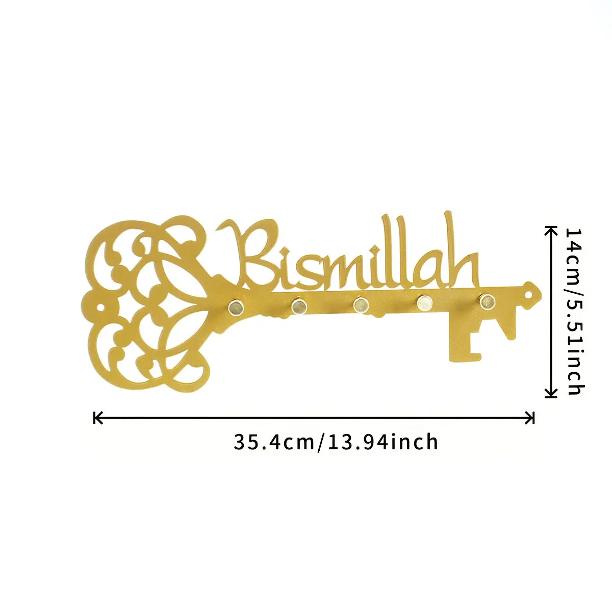 1PC Middle East Metal Festival Decoration Hook 5 Hook Multi functional Towel Hook Wall Hanger Clothes Hanger Key Storage Hook 3
