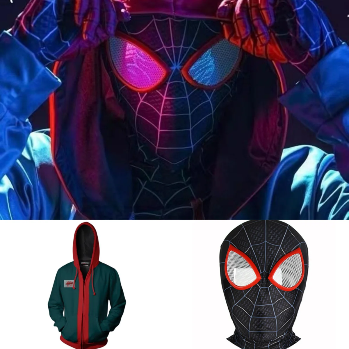 Marvels SpidermansSudadera con capucha de Cosplay de Miles Morales