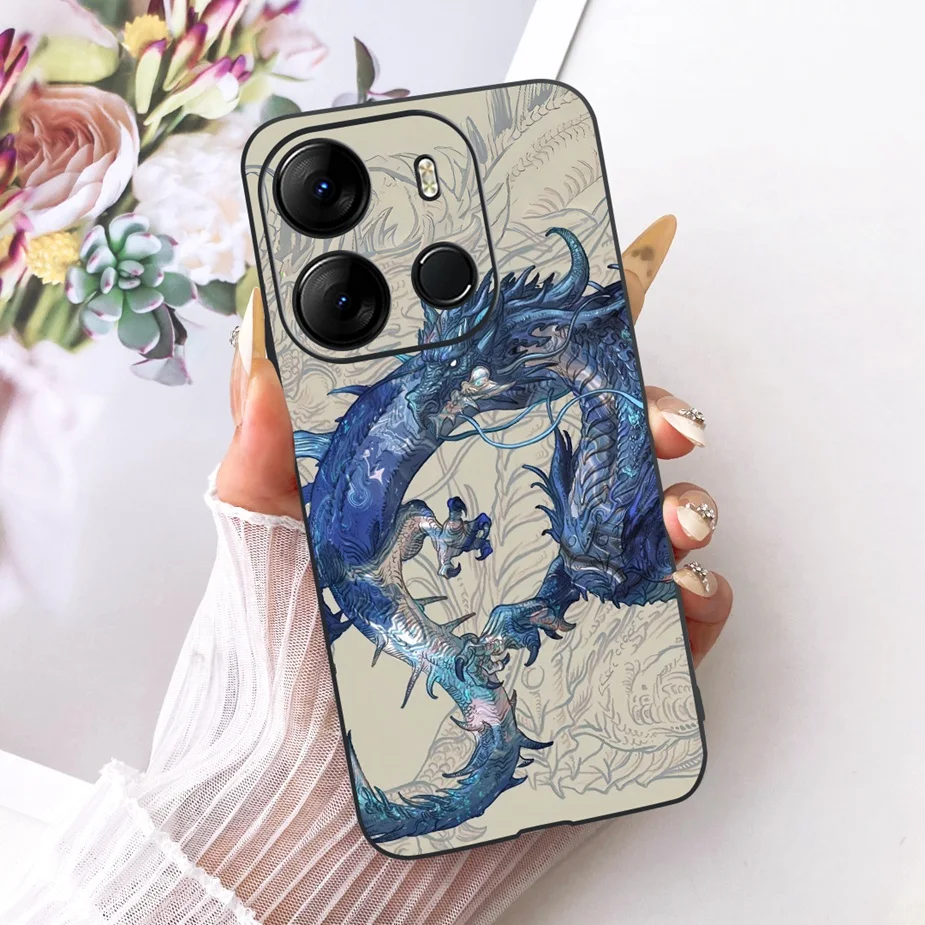 Cool Dragon Painted Soft Silicone Phone Case - Enhanced Protection Back Cover Bags