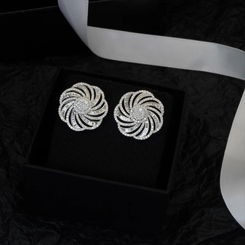 S77ef56b07dee485abbd73f7074a65c31I Aazuo Luxury Jewelry 18K White Gold Real Diamond 2.32ct High Quality Perfect Round Stud Earrings Gifted For Women Senior Banquet