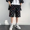 Summer Plaid Sets Men Fashion Short Sleeved Shirt/Shorts Two-piece Mens Streetwear Loose Hollow Out Set Mens Short Sets M-5XL 5