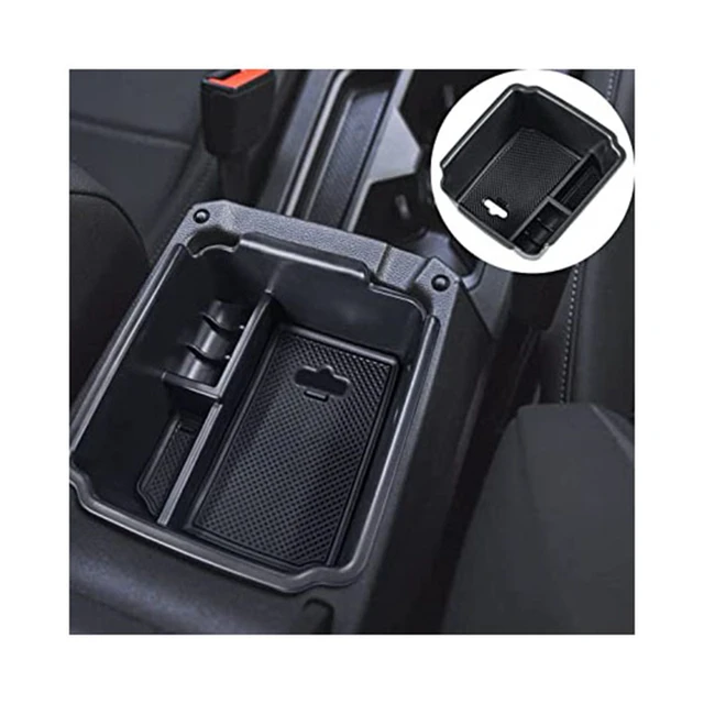 ABS Black Central Armrest Storage Box Organizer Tray for VW Tiguan