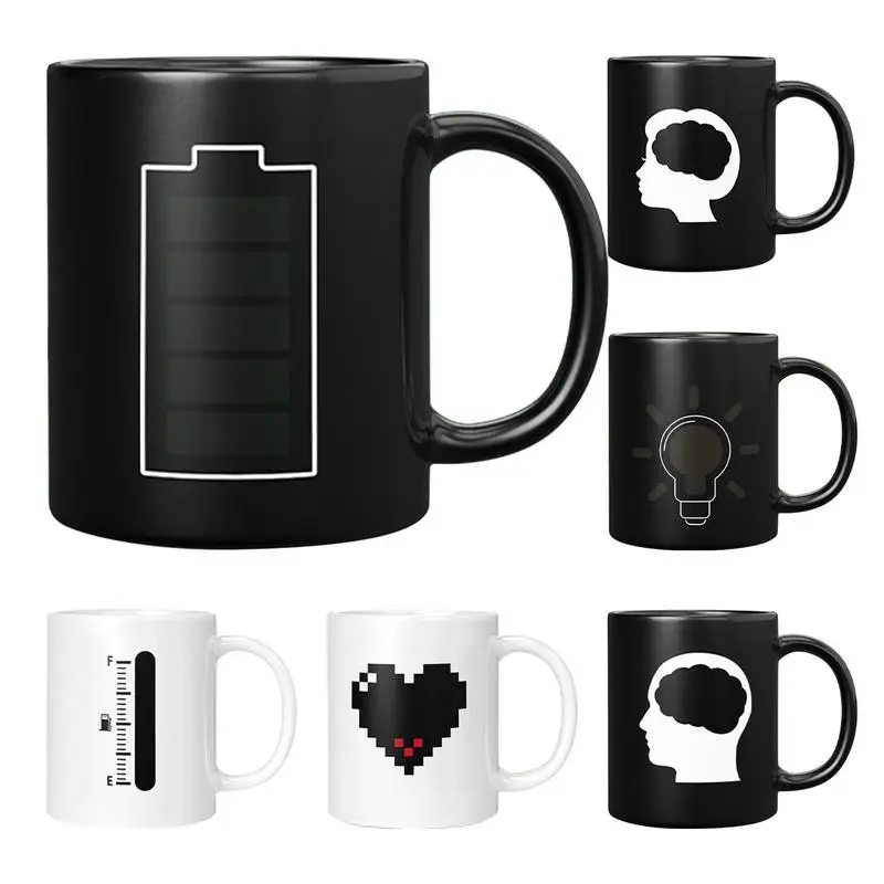 

Color Changing Coffee Mugs Heat Sensitive Power Temperature Sensing Mug Christmas Cute Novelty Coffee Mugs For Coworkers