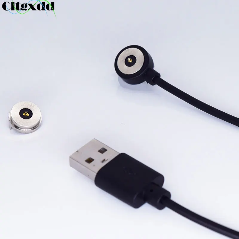 Cltgxdd 10mm yüksek akım manyetik Pogo pinli konnektör 2Pin dairesel ultra-ince USB mıknatıs şarj tel kablo 1mm