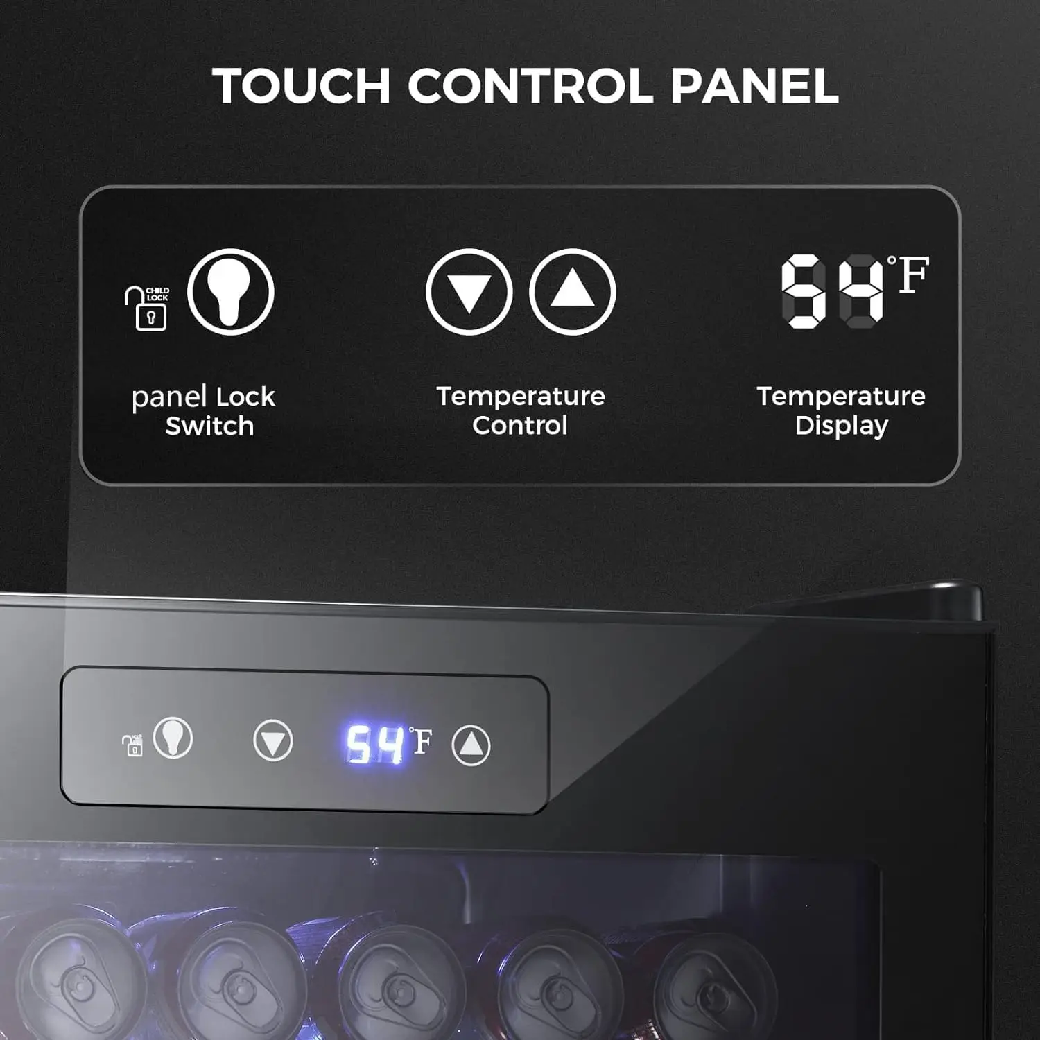 4.5 Cu.ft Beverage Refrigerator and Cooler, 145 Can Mini Fridge Glass Door,Digital Temperature Display for Soda, Beer or 3