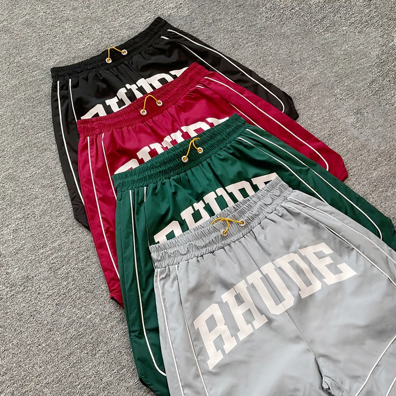 High Quality Streetwear Multi-color Rhude Beach Shorts Men Women Loose Breathable Casual Shorts