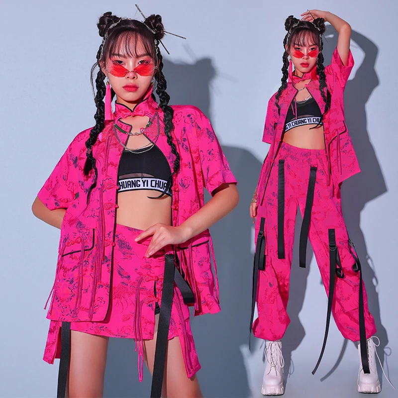 

Костюм для джазовых танцев, женский китайский костюм в стиле хип-хоп, костюм для корейских танцев, Женский костюм для выступлений