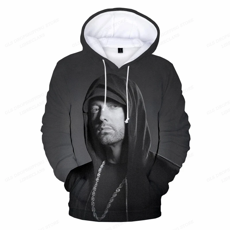 thumbnail image 1 of Sudaderas con capucha con estampado 3d de rapero Eminem para hombres y mujeres, Sudadera con capucha para niños, abrigos para niñas, ropa de Rap Rock, ropa de gran tamaño, 1 of 5