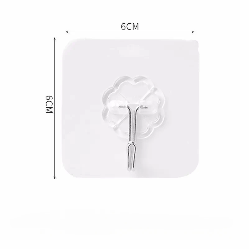 Strong Adhesive Hook Non-trace Transparent Hook Nail Free Stick Clothes Magic Sticky Hook Kitchenware Practical Tools 6