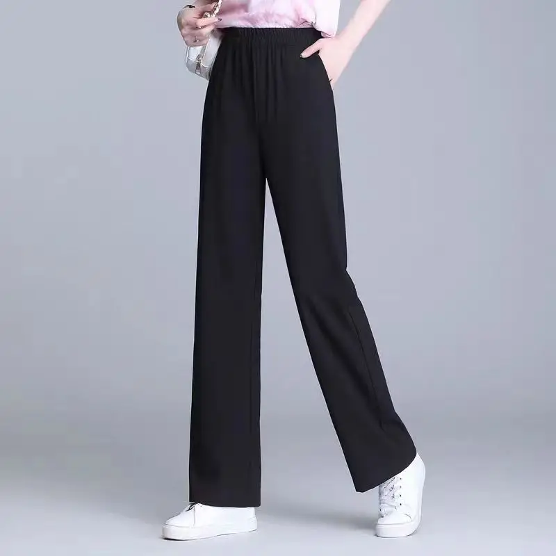 Autumn Winter Elegant Twist Slim Fit Slimming Niche Design Micro Pull Knitted Trousers Casual Pants