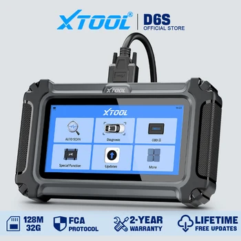 XTOOL D6S Car Diagnostic Tools All System Automotive Scanner For All Car 30+ Services Lifetime Free Update Built-in CANFD FCA 1