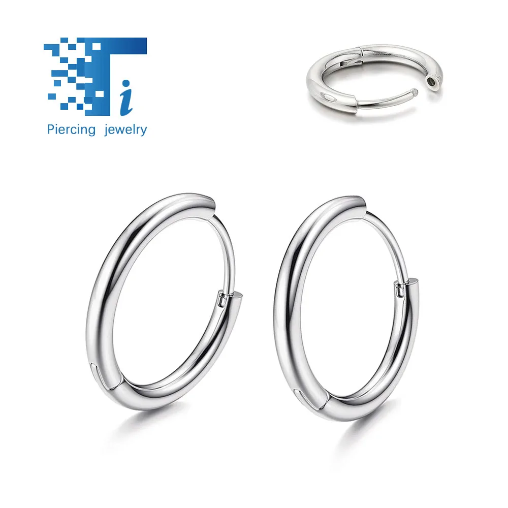

F136 Titanium Earrings Polished Simple Nose Ring Lip Studs Titanium Pierced Jewelry Earrings