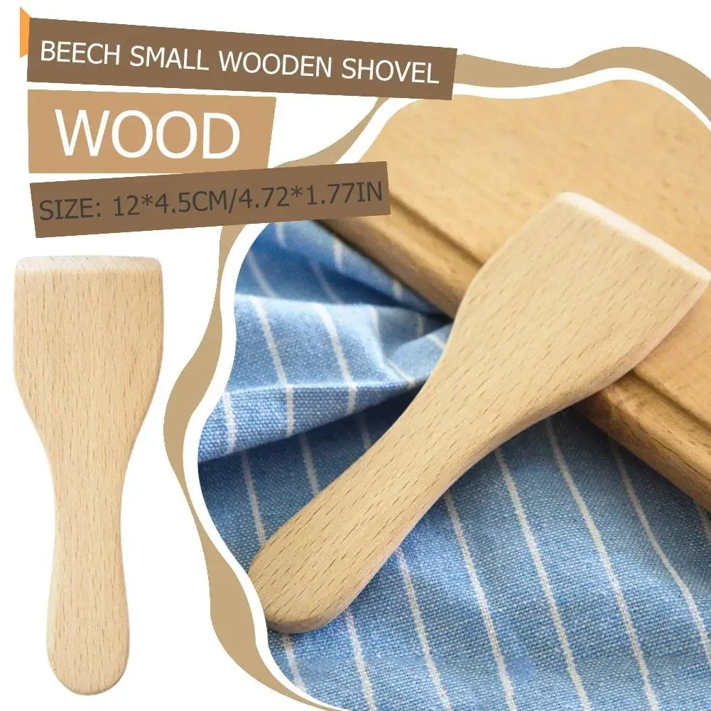 1pcs Non-stick Wooden Turner Cooking Shovel Small Wooden Spatulas Kitchen Gadgets Utensils For Home Camping Restaurant Supp