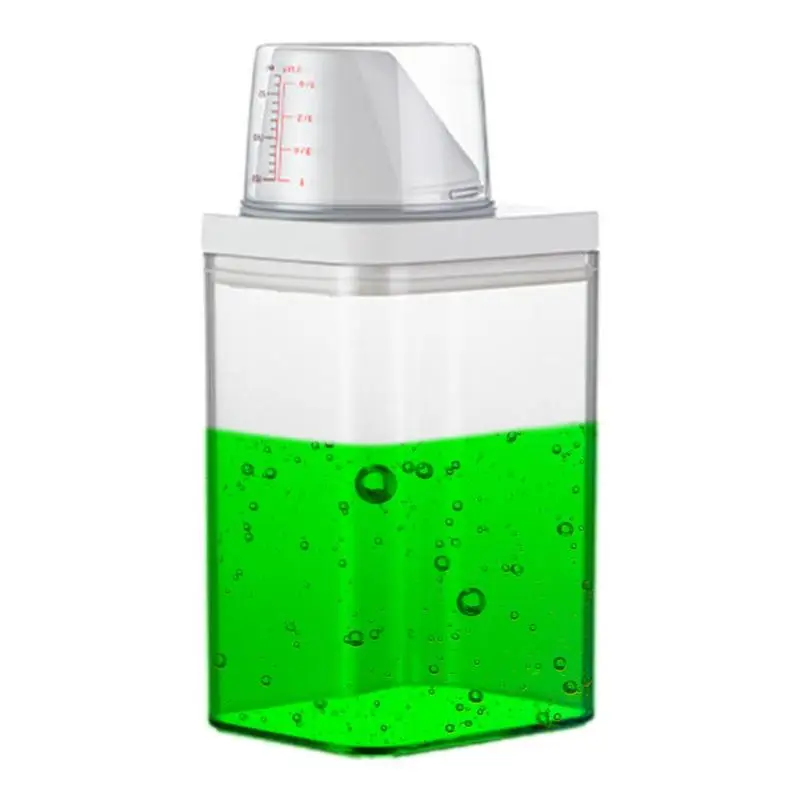 

Laundry Detergent Dispenser Creative Storage Detergent Jars Container Laundry Powder Clear Large Capacity Organizer Round Box