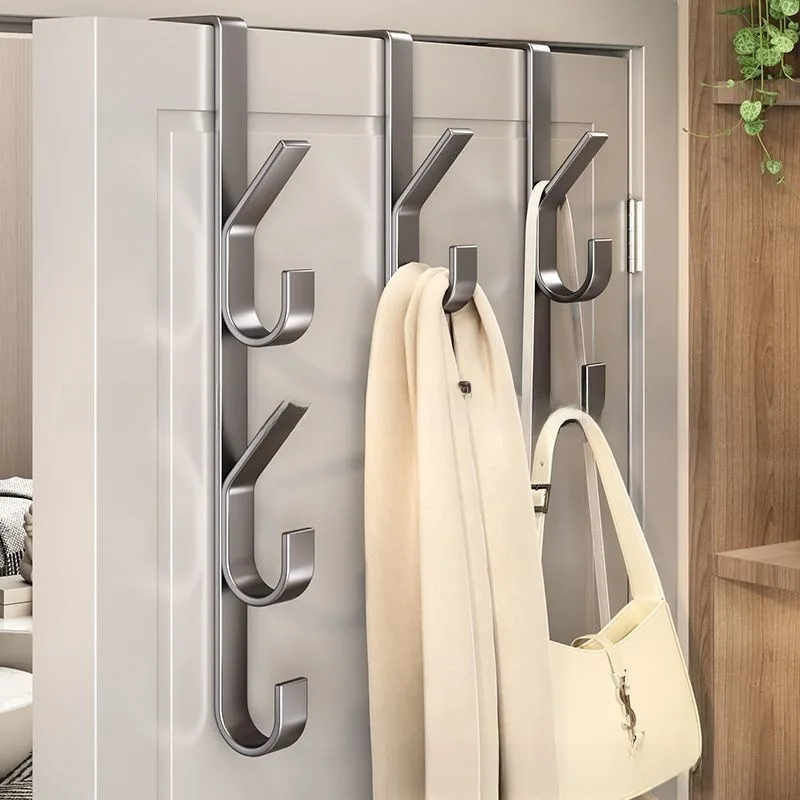 No Drill Door Hooks-Over Door Hanger For Clothes-Wall Mounted Coat Rack For Bedroom & Dorm Space Saving Design storage hook door hook