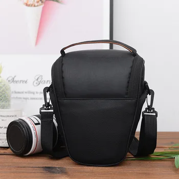 Borsa per fotocamera DSLR Triangle nera Borsa per fotocamera a tracolla impermeabile per attrezzatura fotografica DSLR singola Canon Nikon Sony Micro