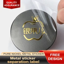 Custom Metal Label Nickel Plate Custom Nameplate Label Electroforming Plate Ultra-thin Metal Split Logo Nickel Label