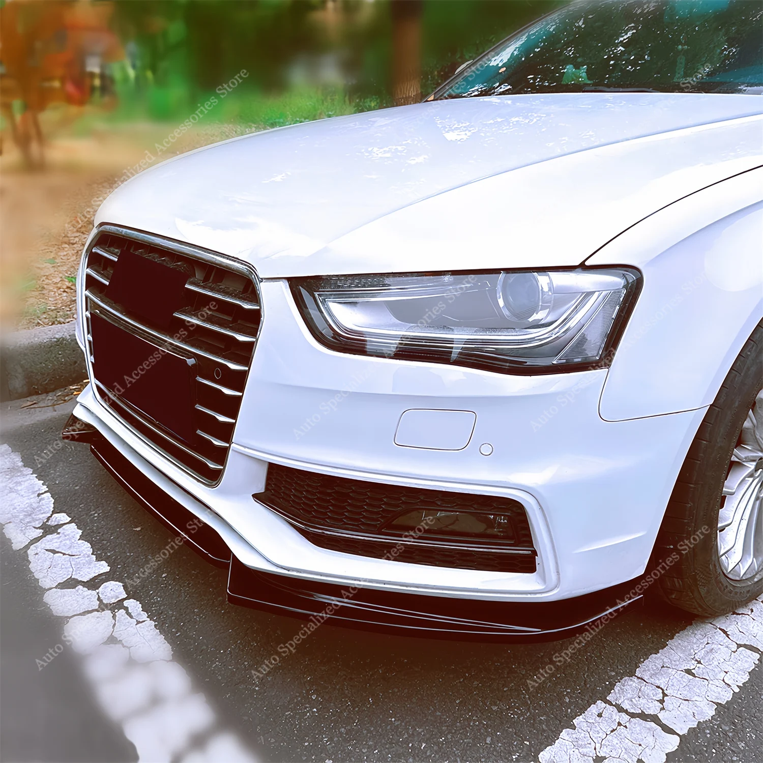 STRIVING BIRD Frontspoiler Für Audi A4/S4 B8 B8.5 - Sportlicher Lip Splitter In Schwarz