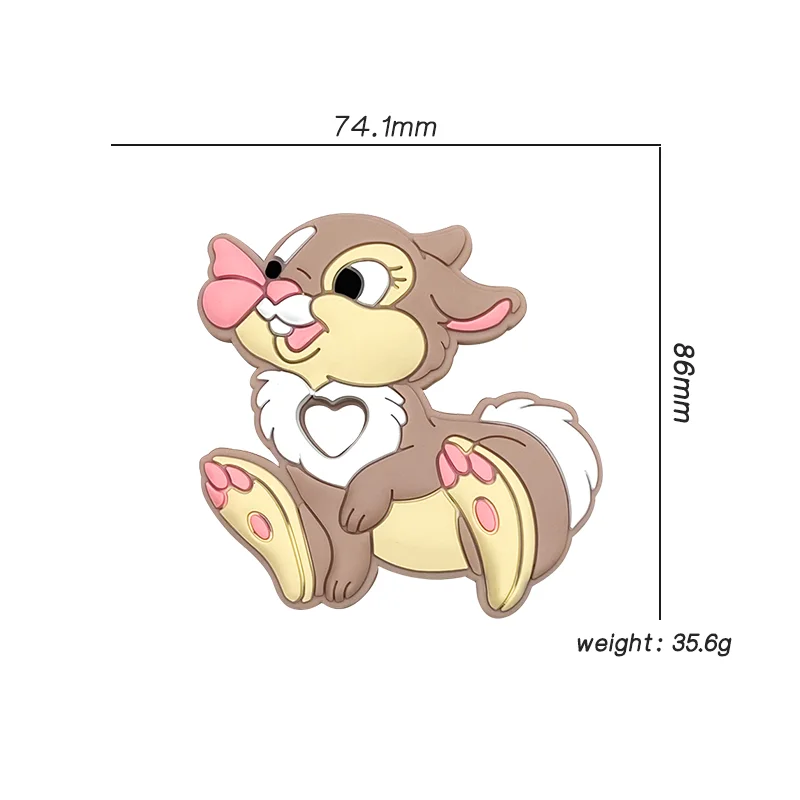 1pcs Silicone Disney Teether Gifts Mickey Mouse Pacifier Chain Making Food Grade Silicone Baby Teether