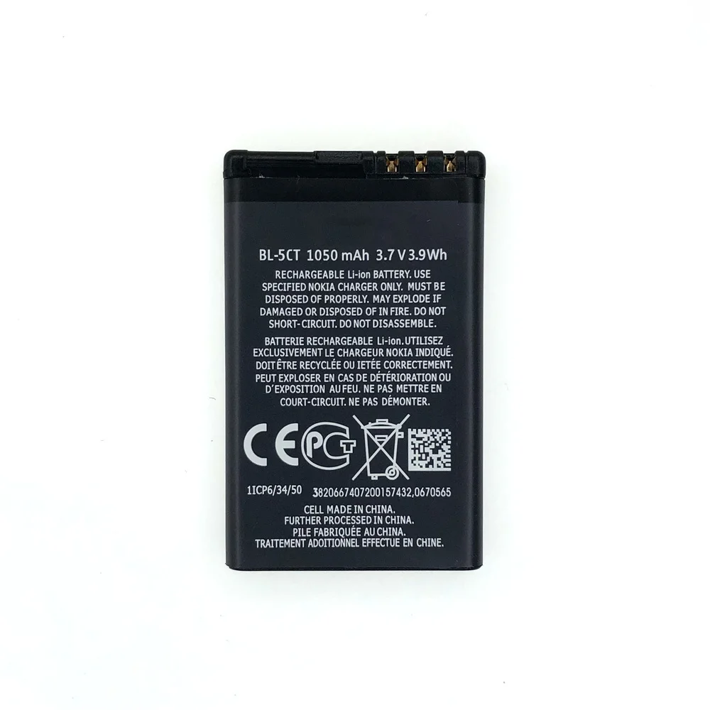 1PCS 2PCS BL-5CT BL5CT BL 5CT 1050mAh Battery For Nokia 3720C 5220XM 6303C 6730C C5 C5-00 C6-01 6030C 6303i Phone Batteries