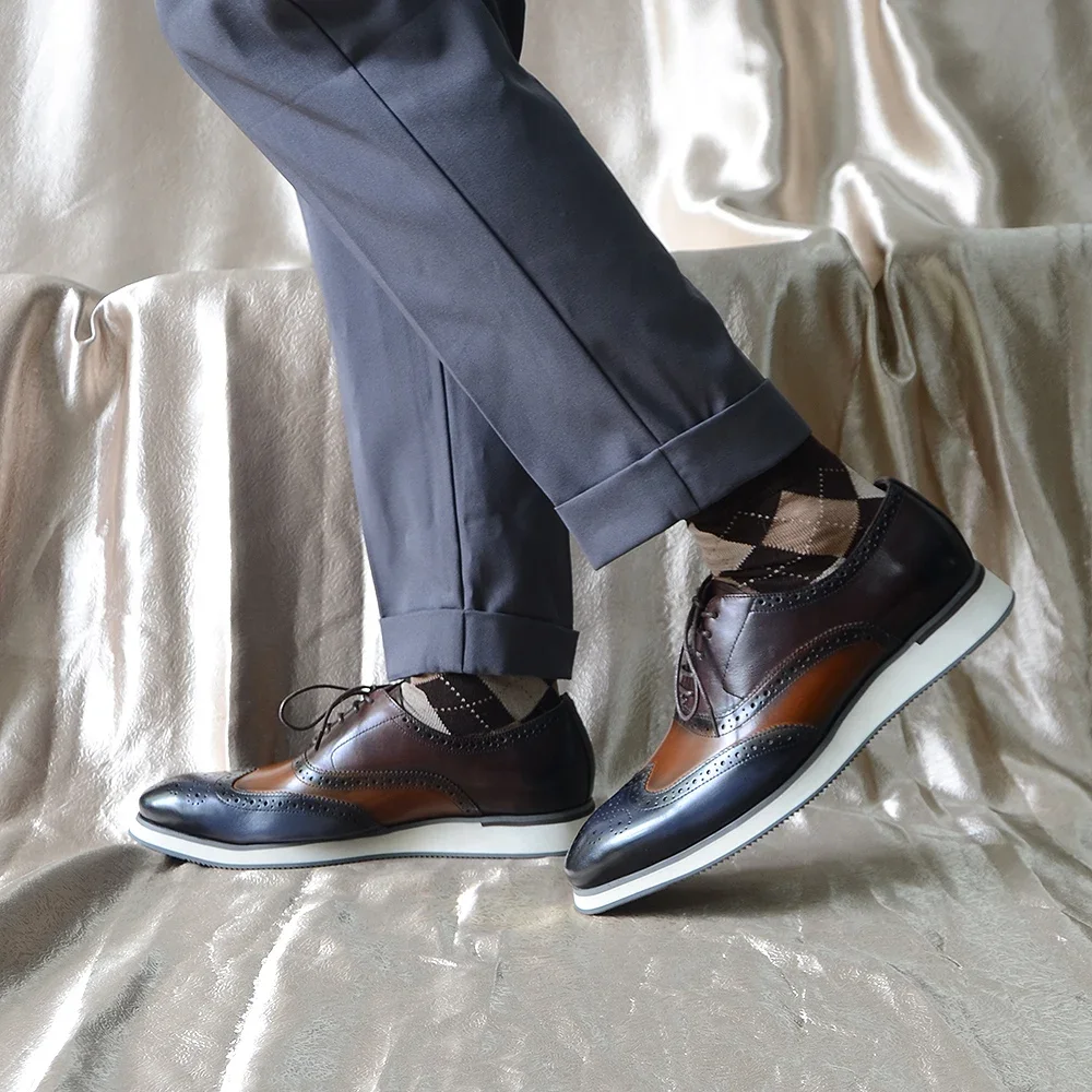 Men Genuine Leather Oxford Style Dress Shoes Zapatos De vestir Piel Genuina Amazon.com: Formal Shoes for Men Lace Up Genuine Leather Men  main image 4