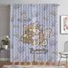 Home Interior Curtains 2 Pieces Cute Girls Kitchen Curtains for Living Room Curtain Halloween Decoration Partition Shades Camera 1