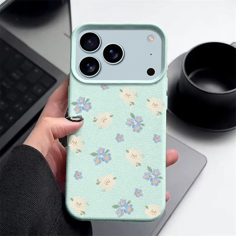 ตัวเลือกสินค้า เคสซิลิโคนนุ่มป้องกันกระแทก iPhone 17/16 Pro Max ลายดอกไม้สวย